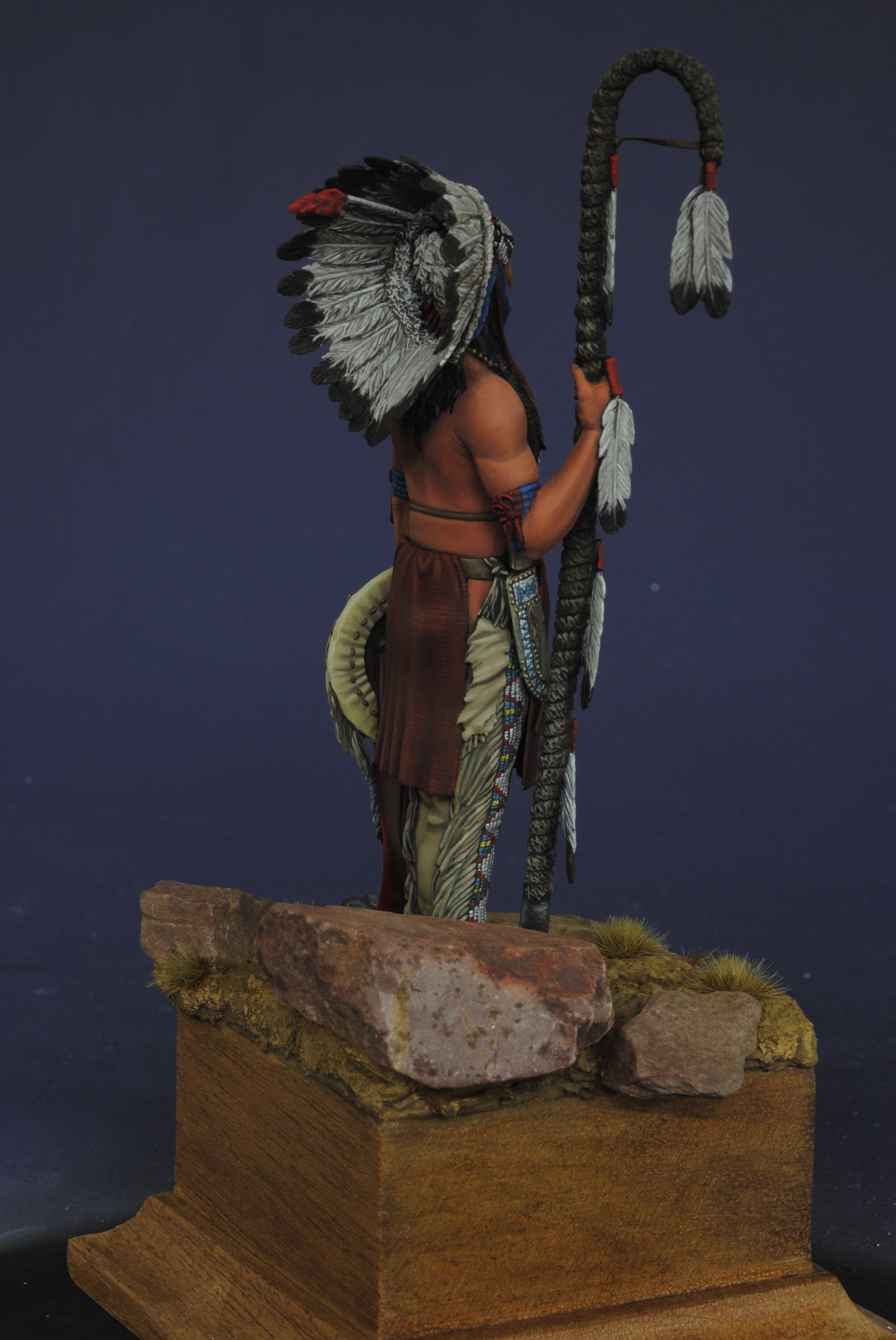 Team Miniature IDA6001 - Sioux Ghost Dancer 1/30 - Figurine Amérindienne En Plomb Peint