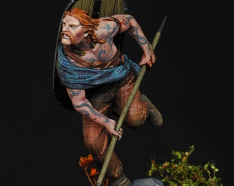 Guerrero celta siglo I d.C. / miniatura / coleccionable / hecho a mano / pintado a mano