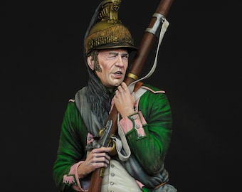 French Dragoon Waterloo 1815 / busto escala 1/9 / pintado a mano / miniatura / coleccionable