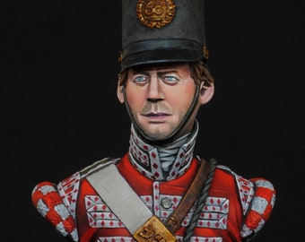 Corneta, 68.º Infantería Ligera, Crimea 1854 / Busto escala 1/12 / Miniatura / coleccionable / hecho en Reino Unido