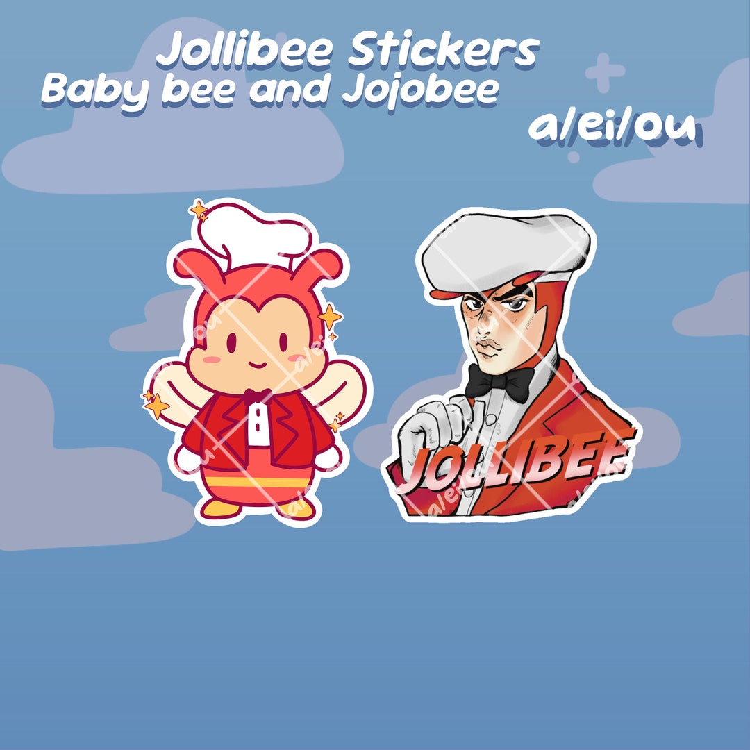 Filipino Jollibee Stickers Kawaii Cute Baby Jollibee Babybee, Jojobee Handsome Jollibee Etsy