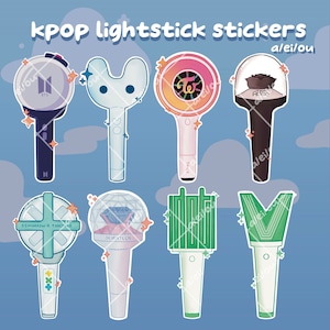 Kpop Lightstick Sticker | BTS Twice NewJeans TXT The Rose SVT WayV Nct Blackpink Skz Tbz Exo MonstaX Blackpink iKON Enhypen