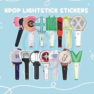 Kpop Lightstick Sticker | BTS Twice TXT The Rose SVT WayV Nct Blackpink Skz Tbz Exo MonstaX Blackpink iKON Enhypen