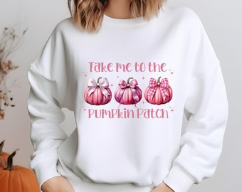 Pink Pumpkin Patch PNG: Coquette Fall Design (Digital Download)