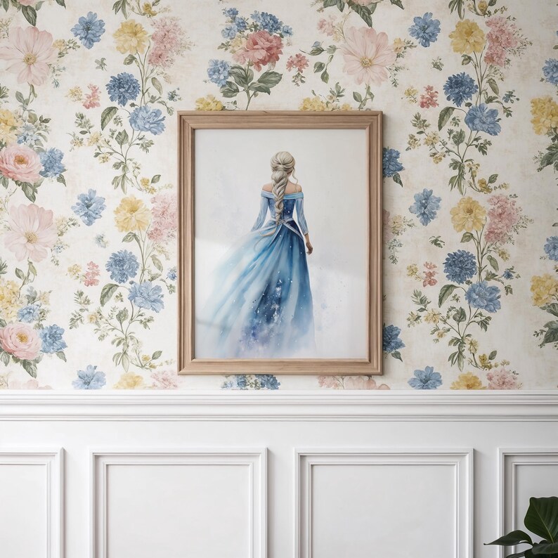 Queen Elsa | Frozen-Inspired Fairytale Wall Art | Snow Queen Princess Printable | Digital Download image 5