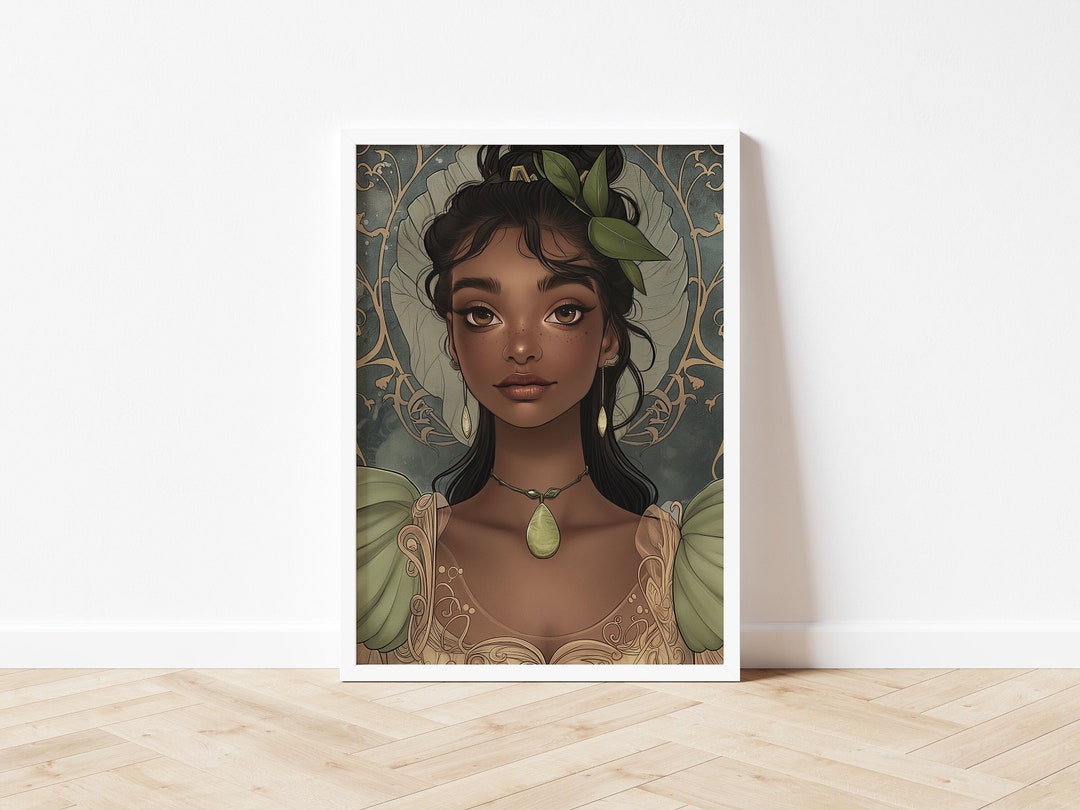 Tiana Inspired Portrait Pre-raphaelite Fairytale Print Printable Wall ...