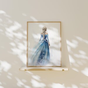 Queen Elsa | Frozen-Inspired Fairytale Wall Art | Snow Queen Princess Printable | Digital Download image 9