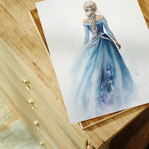 Queen Elsa | Frozen-Inspired Fairytale Wall Art | Snow Queen Princess Printable | Digital Download image 6