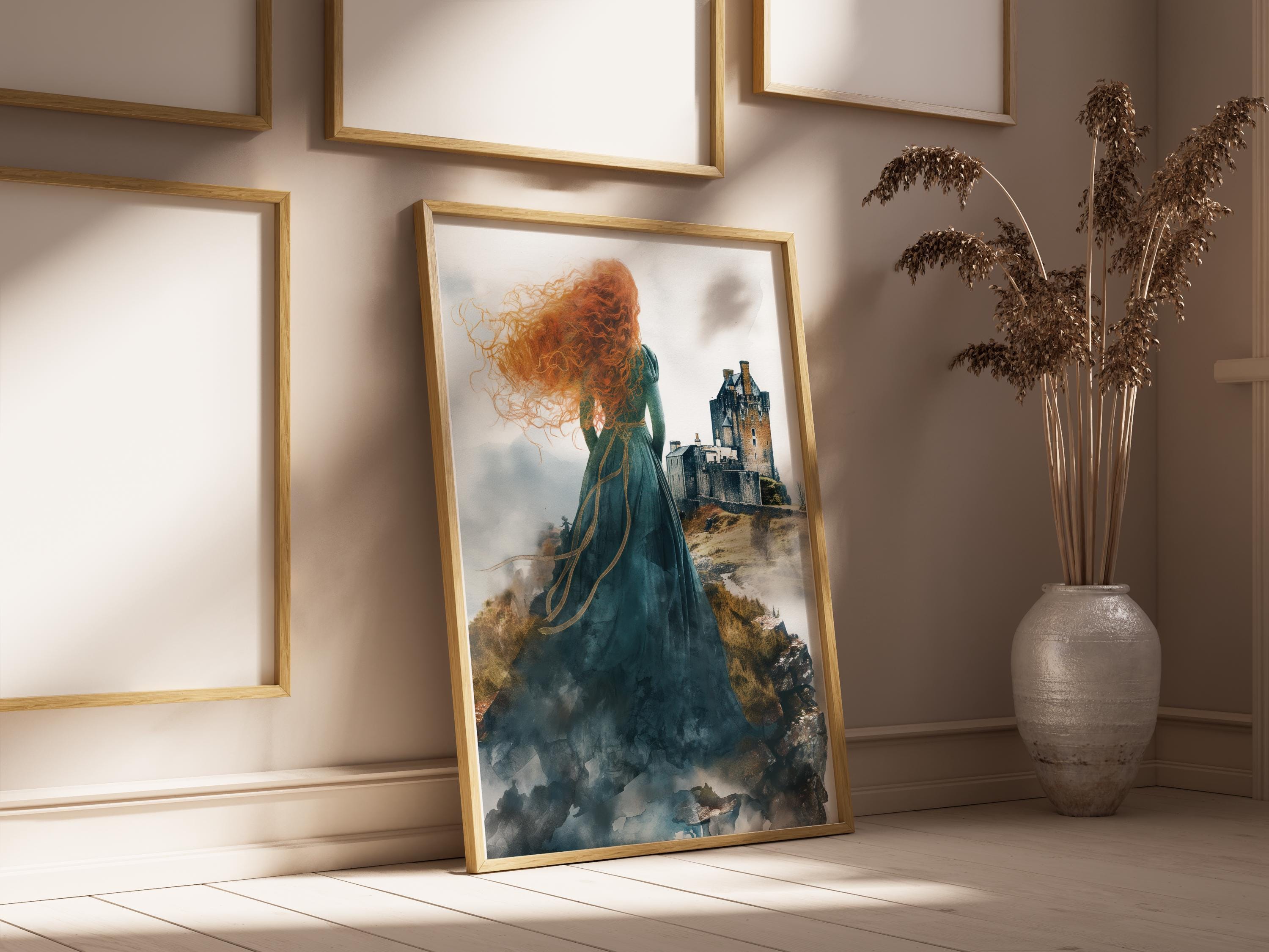 Merida Inspired Highland Castle Print | Brave Fairytale Wall Art ...