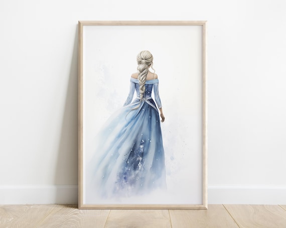Queen Elsa  | Frozen-Inspired Fairytale Wall Art | Snow Queen Princess Printable | Digital Download