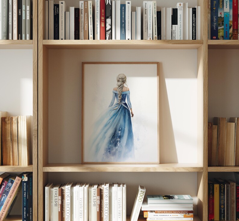 Queen Elsa | Frozen-Inspired Fairytale Wall Art | Snow Queen Princess Printable | Digital Download image 7