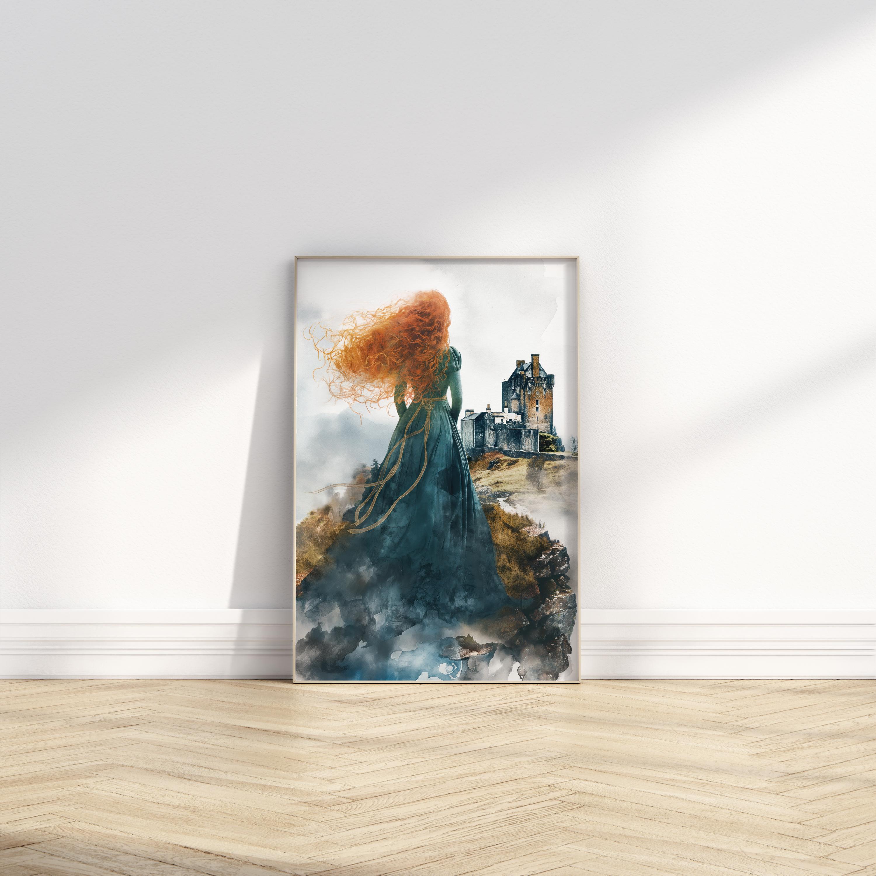 Merida Inspired Highland Castle Print | Brave Fairytale Wall Art ...