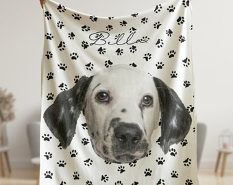 Custom Pet Blanket Using Pet Photo + Name Custom Dog Blanket Personalized Dog Blankets Cat Picture Blanket Pet Photo Blanket room decorating