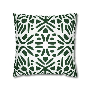 Dark Green Decorative Throw Pillow Cover | 16 x 16 Throw Pillow  Cover | 18 x 18 Throw Pillow Cover | African Pillow | Gifts