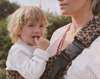 leopard toddler carrier