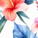 Seamless Tropical Flower Digital Pattern for Instant Download, Flower ...