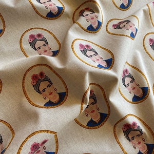 Frida Khalo fabric Frida Fabric Home decor fabric, Upholstery fabric Fabric by the yard COTTON fabric craft applications Craft cotton fabric