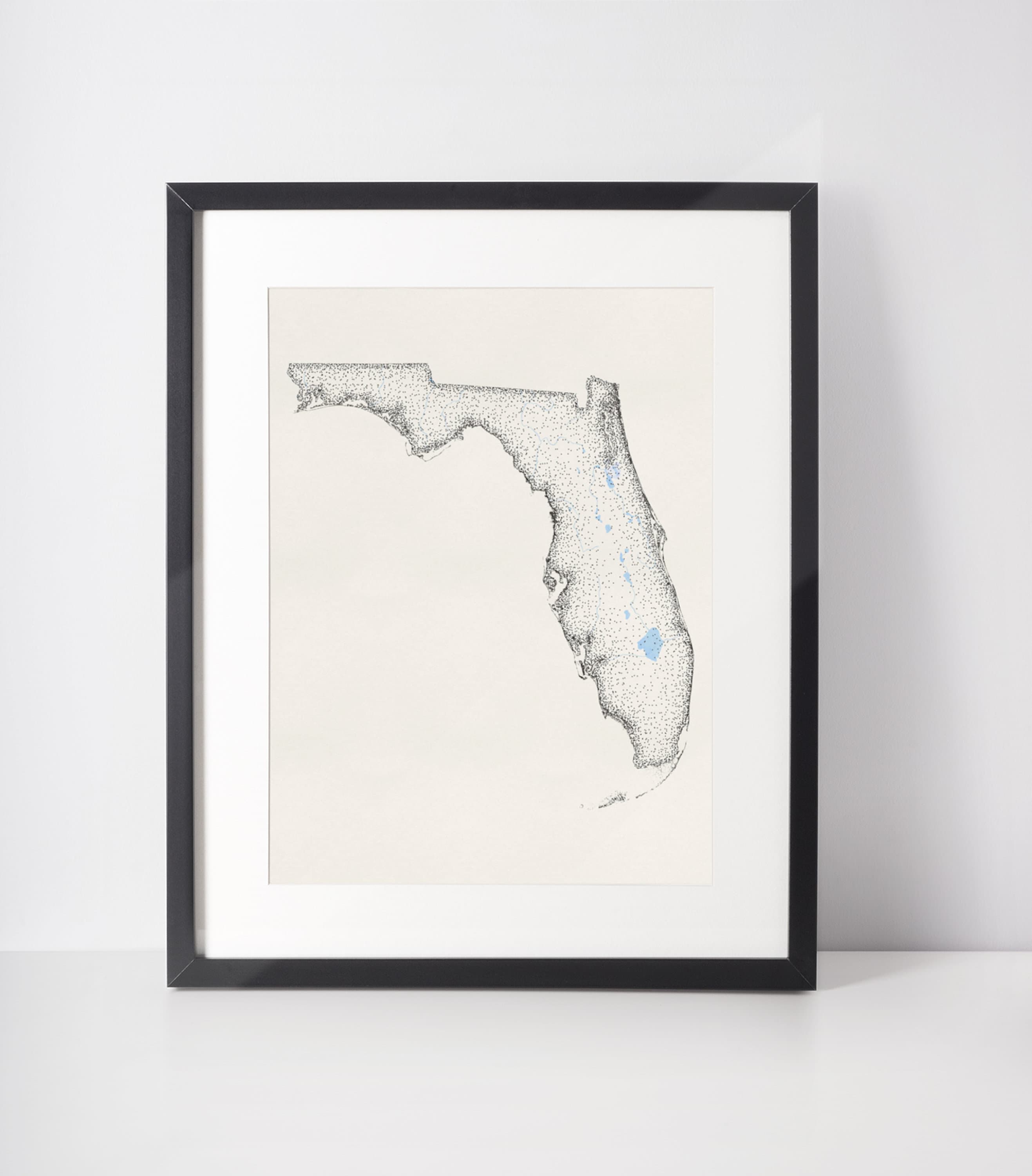 Florida Map Art Print Stippling - Il Fullxfull.4962956952 9tsg 
