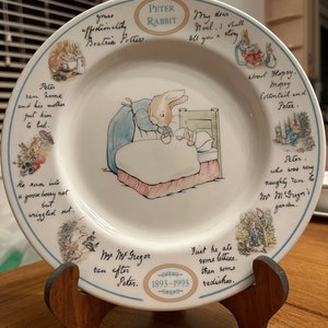 Vintage Wedgwood, Beatrix Potter, Peter Rabbit, Speiseteller, 1993