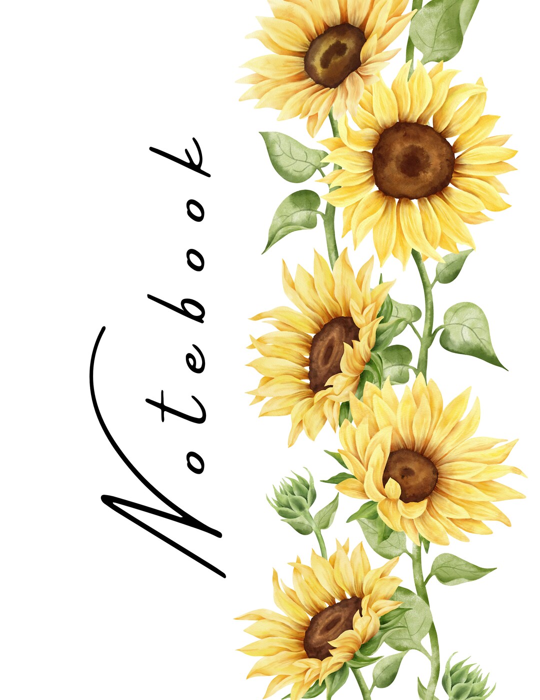 Digital Notebook Covers Printable Notebook Cover Printable Etsy