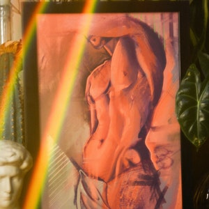 Bodies | Original Art Print | Abstract Wall Art | Man's Sculpted Body Painting