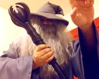 Dragon Staff with Collapsible Handle and Crystal Orb For Wizard Cosplay or Role play