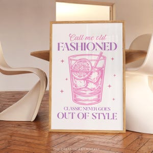 Impressão de arte de parede de coquetel à moda antiga, pôster colorido de carrinho de bar, decoração de cozinha moderna, impressão de parede retrô à moda antiga, arte de torcida elegante