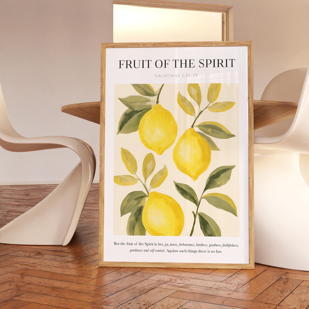 Fruit of the Spirit Wall Art Original Bible Verse Poster Galatians 5:22 ...