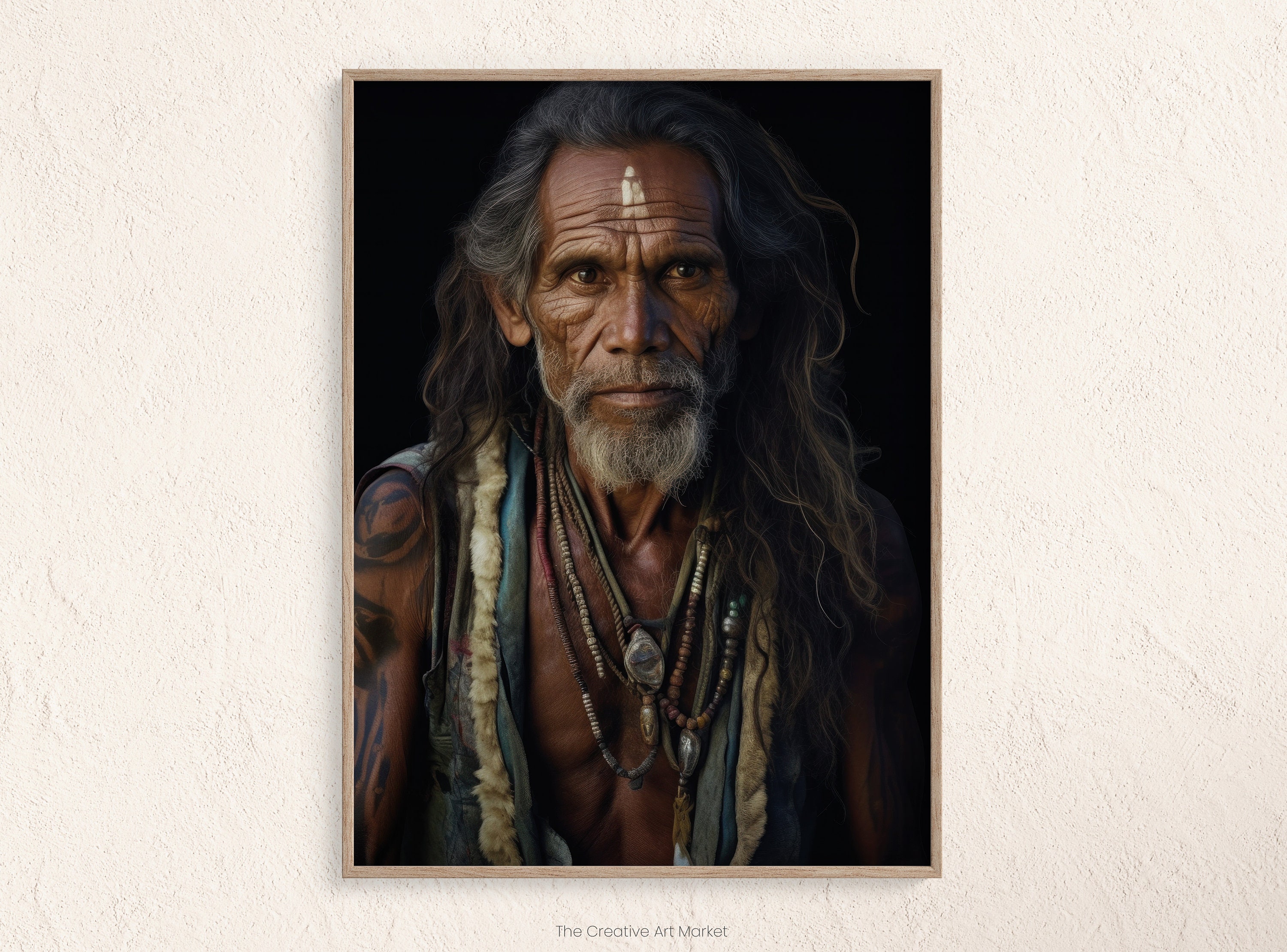 Poster Aboriginal Man Wall Art Australian Culture Wall Decor Etsy