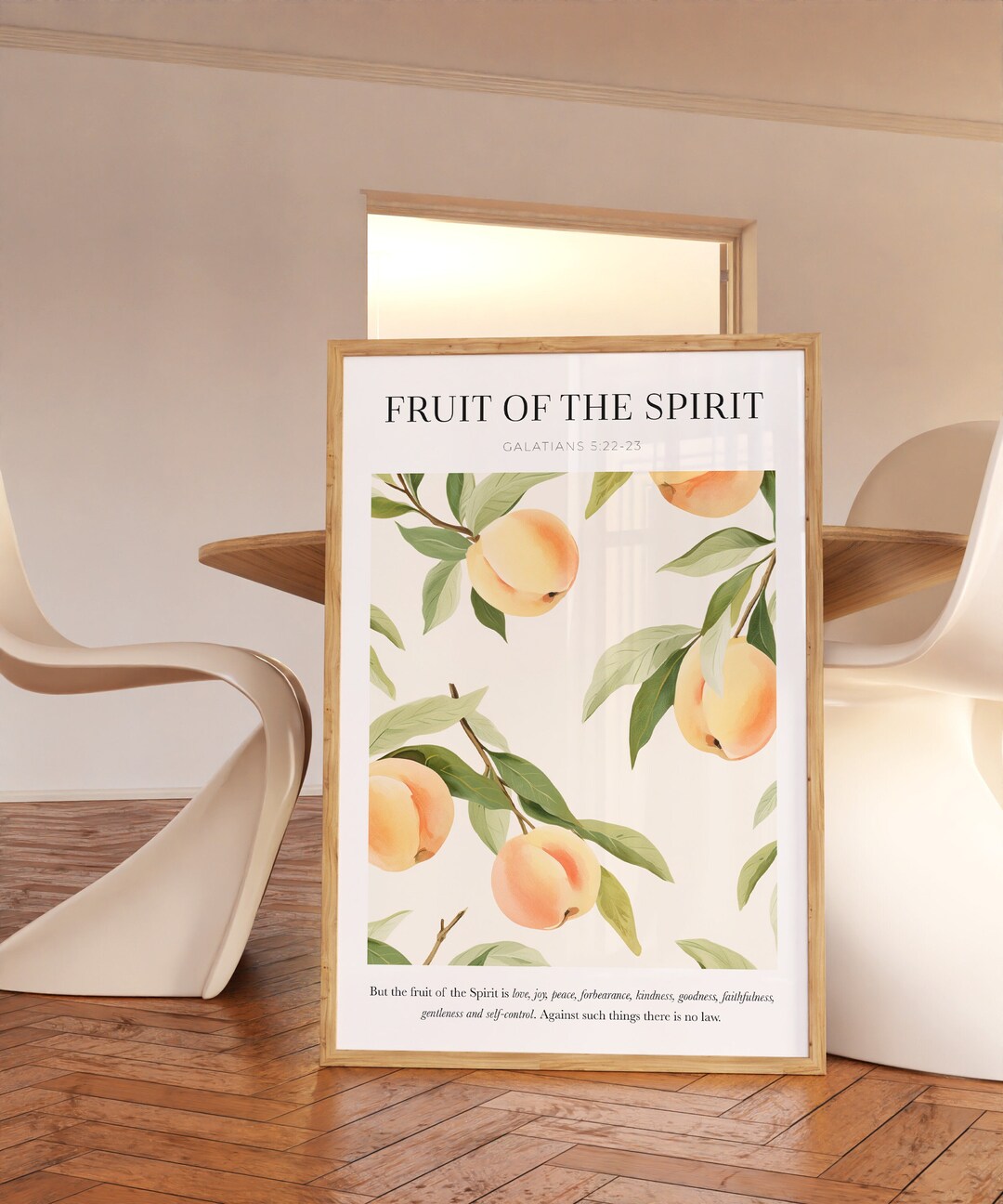 Fruit of the Spirit Wall Art Original Bible Verse Poster Galatians 5:22 ...