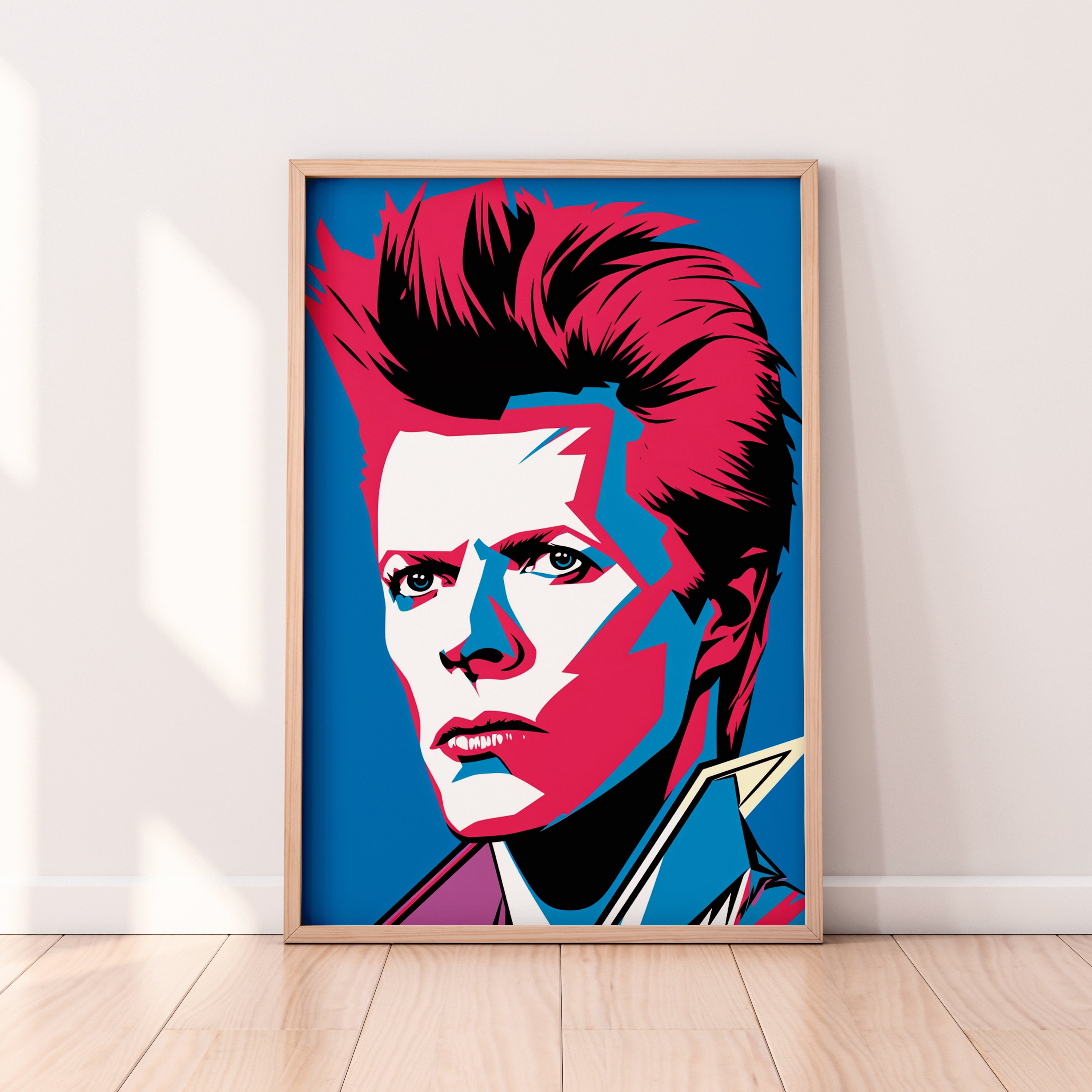 David Bowie Original Art | Ziggy Stardust Poster | Home Decor
