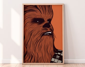 Chewbacca Original Art | Star Wars Poster |  Home Decor | Star Wars Gift |  Art Print