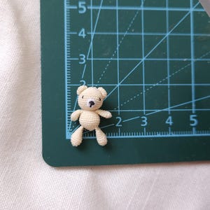 Micro Crochet Bear Doll: 2.5cm Handmade Amigurumi