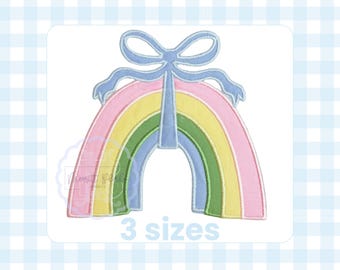 Rainbow Applique Machine Embroidery Design - Etsy