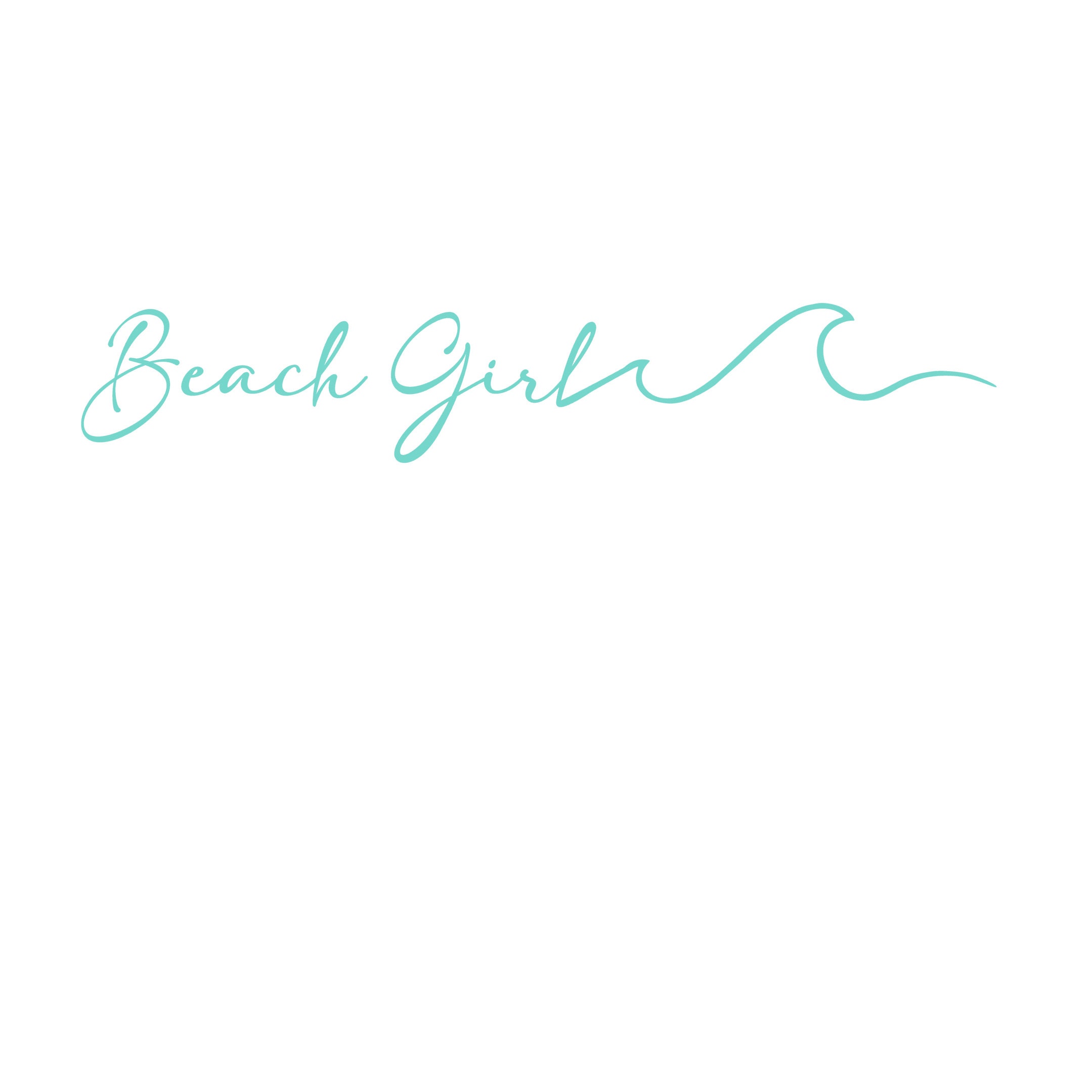 Beach Girl Ocean Decal Wave Decal Beach Vinyl Decal Ocean Sticker Beach ...