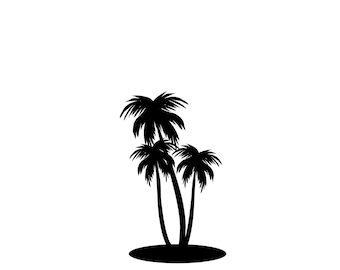 Palm Trees Vinyl Decal - Beach Vibes Car/Laptop Sticker