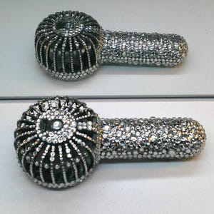 Strong Mini Glam Fan |Rechargeable | Three Different Speeds |Bedazzled Handheld Fan