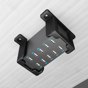 Sabrent AX-TPCS USB 10-Port charger hub under-desk mount