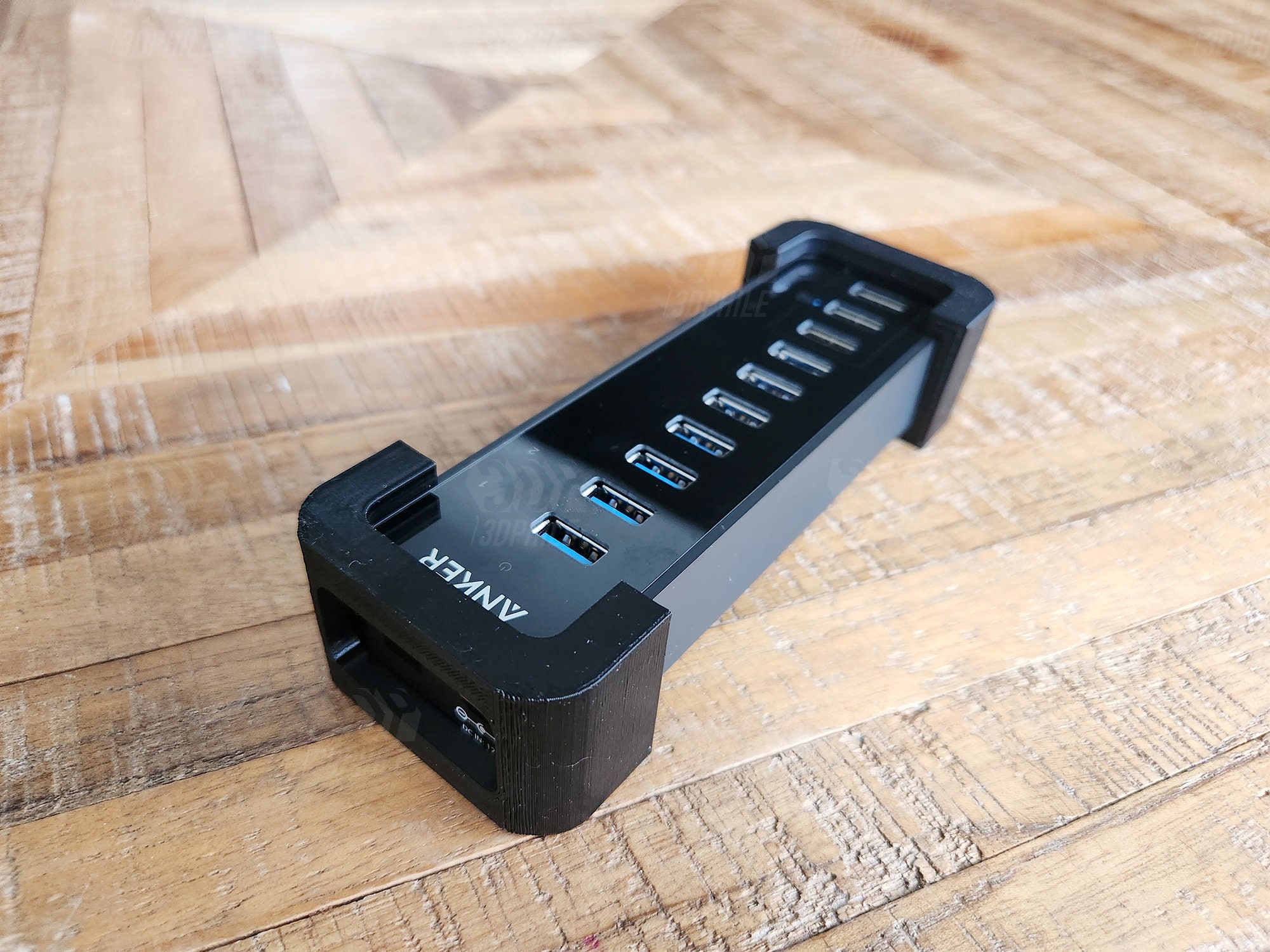 ANKER USBハブ 10ポート ブラック Anker 7-port and 10-port USB 3.0 Hub Under Desk Mount - Etsy