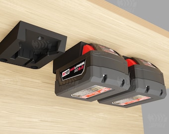 Milwaukee tools battery wall surface mount