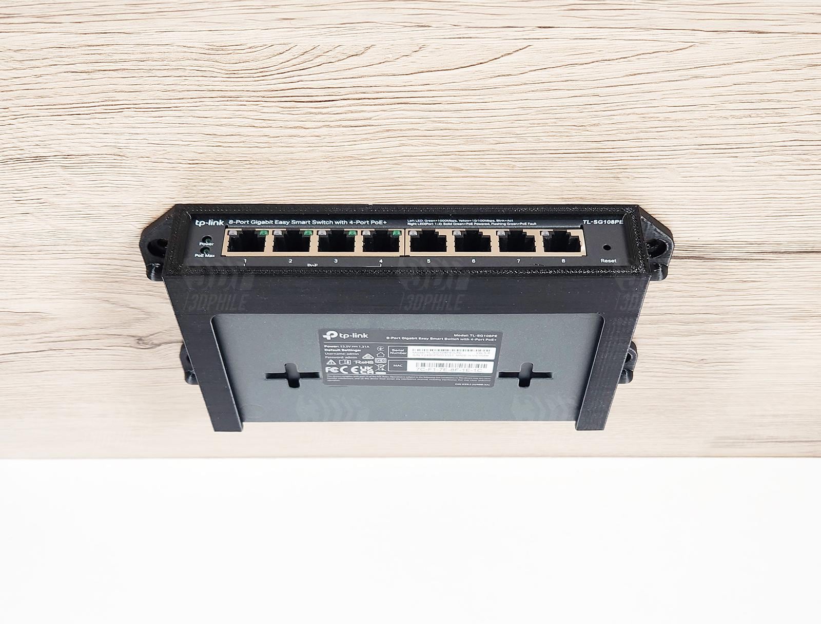 Tp-link SG108PE 8-port Switch Under Desk and Wall Mount - Etsy