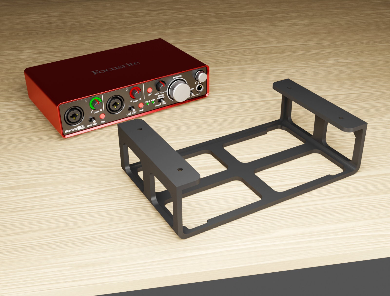 Focusrite Rack Mount Interface Focusrite Scarlett 2i4 2rd Gen Under-desk Mounting Bracket - Etsy