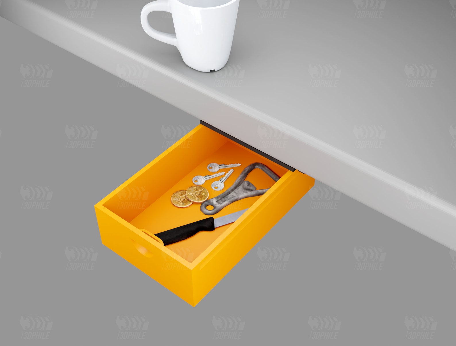 Utility Insert Drawer Box Under-desk Utility Drawer Tool Drawer Box - Etsy