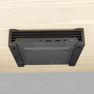 HP ProDesk 400 G6 and HP EliteDesk 800 Series MiniPC under-desk mounting bracket