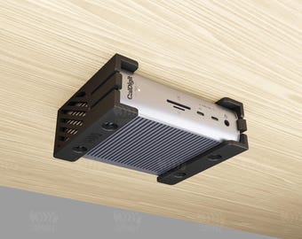Soportes de montaje debajo del escritorio para la base CalDigit TS5