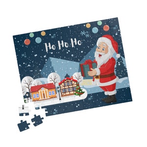 Santa Claus Kids&#39; Puzzle, Santa Claus Jigsaw, Stocking filler, Christmas gift, gifts for kids, Christmas eve box, Holiday Gift. Puzzle