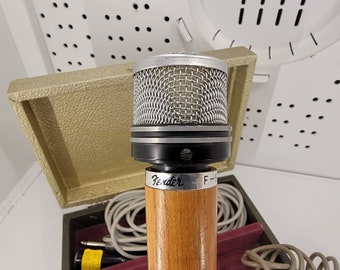 Fender F-520 Vintage Microphone - Rare and Highly Sought-After Retro Wood Mic