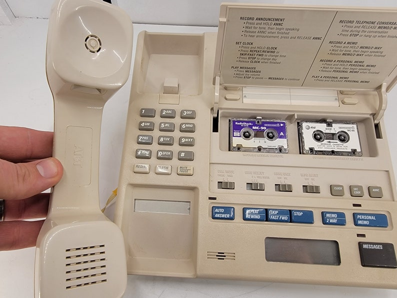 Vintage ATT Telephone & Remote Answering Machine System Etsy