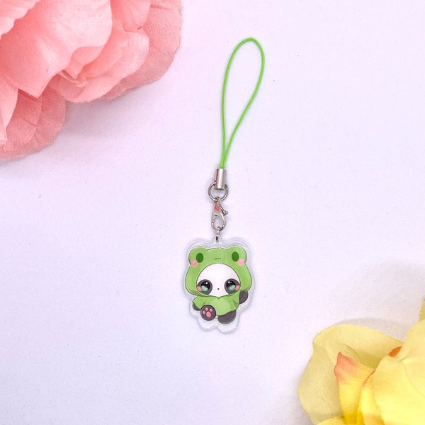 Kawaii Cute Froggy Panda | Phone Charm | Handmade | Kawaii Charm | Cute Charm