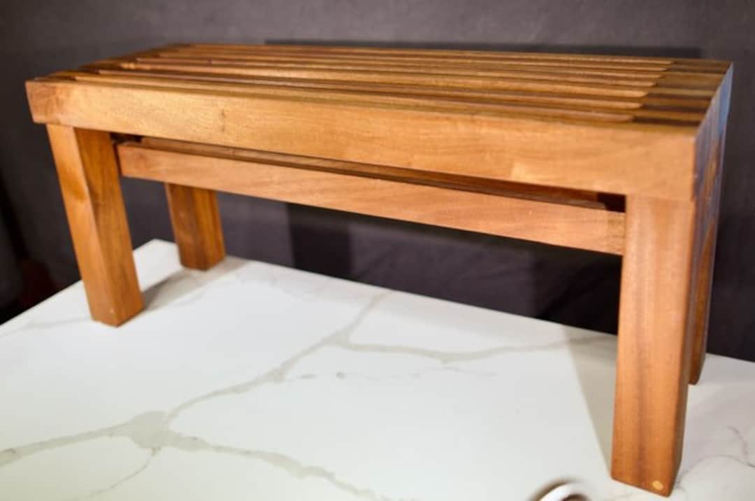 Mahogany Zen Garden Bench Etsy